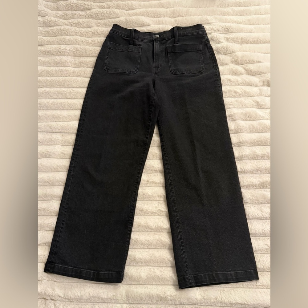 Madewell Dark Flare Wide-Leg Jeans